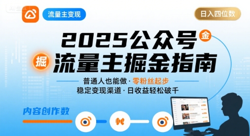 公众号流量主变现项目2025，普通人也能通过这个项目日入四位数-泱泱学习社