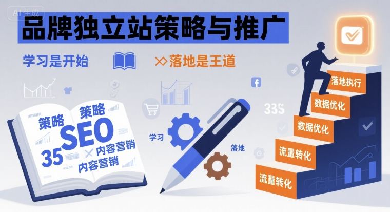 品牌独立站策略与推广，学习是开始，落地是王道-泱泱学习社
