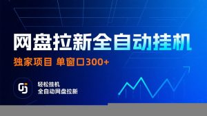 网盘拉新全自动挂机项目 独家稳定 单窗口轻松日入300+ 可矩阵-泱泱学习社
