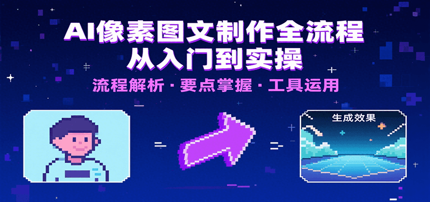 AI像素图文制作全流程：内容要点、文案选择及所用工具，助你快速入局-泱泱学习社