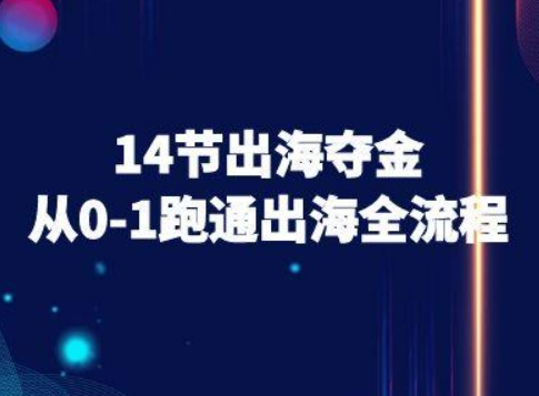 14节出海夺金从0-1跑通出海全流程-跨境电商教程-泱泱学习社