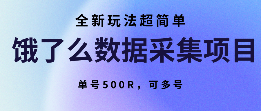 饿了么数据采集项目，全新玩法超简单，单号500R，可多号-泱泱学习社
