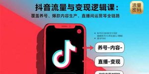 抖音流量与变现逻辑课：覆盖养号、爆款内容生产、直播间运营等全链路-泱泱学习社
