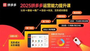 2025拼多多运营能力提升课：认知→基础→推广→活动→玩法，五阶成长路径-泱泱学习社