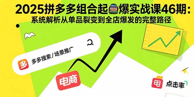 2025拼多多组合起爆实战课46期：系统解析从单品裂变到全店爆发的完整路径-泱泱学习社