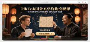 TikTok国外玄学咨询变现课，含财运事业等12大命理领域，融风水运势与运营-泱泱学习社