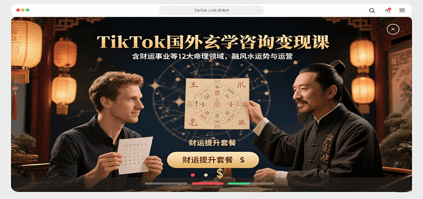 图片[1]-TikTok国外玄学咨询变现课，含财运事业等12大命理领域，融风水运势与运营-泱泱学习社