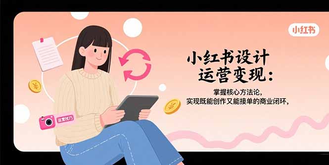 小红书设计运营变现：掌握核心方法论，实现既能创作又能接单的商业闭环-泱泱学习社