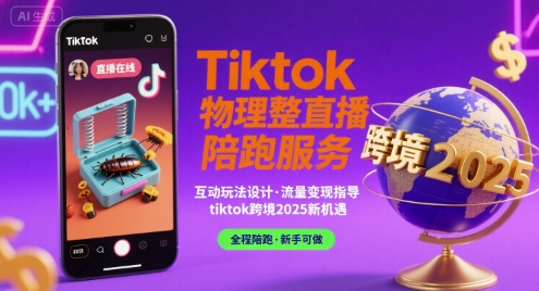 Tiktok物理整蛊直播陪跑服务-tiktok跨境2025-泱泱学习社