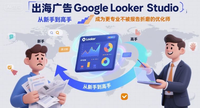 出海广告Google Looker Studio从新手到高手，成为更专业不被报告折磨的优化师-泱泱学习社