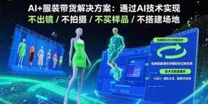 AI+服装带货解决方案：通过AI技术实现 不出镜/不拍摄/不买样品/不搭建场地-泱泱学习社
