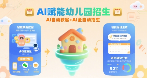 AI赋能幼儿园招生，AI自动获客+AI全自动招生-泱泱学习社
