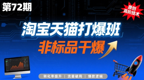 淘宝天猫打爆班原创高阶技术第72期，非标品干爆-泱泱学习社