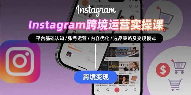 Instagram跨境运营实战：平台认知/账号运营/内容优化/选品策略及变现模式-泱泱学习社