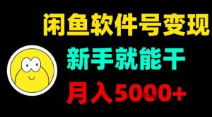 闲鱼软件号变现，新手就能干，月入5k+-泱泱学习社