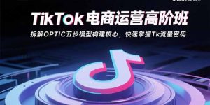 TikTok电商运营高阶班：拆解OPTIC五步模型构建核心，快速掌握Tk流量密码-泱泱学习社