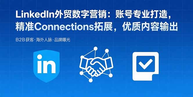 LinkedIn外贸数字营销：账号专业打造，精准Connections拓展，优质内容输出-泱泱学习社