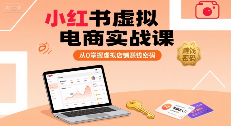 小红书虚拟电商实战课，从0掌握虚拟店铺賺钱密码(更新)-泱泱学习社