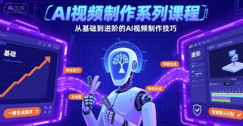AI视频制作系列课程，从基础到进阶的AI视频制作技巧全涵盖-泱泱学习社