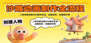 沙雕动画制作全流程：人物场景创建与AI素材生成，运镜特效、封面制作等-泱泱学习社