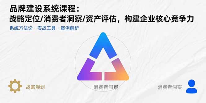 品牌建设系统课程：战略定位/消费者洞察/资产评估，构建企业核心竞争力-泱泱学习社