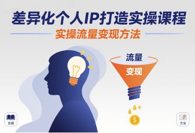 差异化个人IP打造实操课程，实操流量变现方法-泱泱学习社