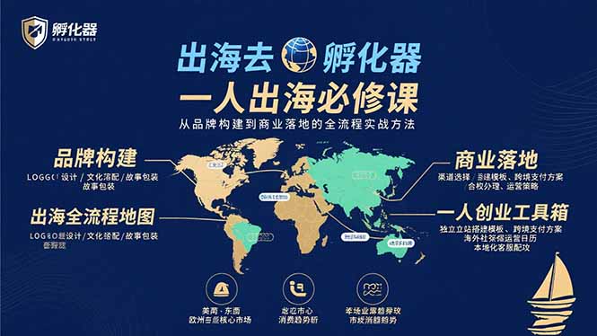出海去 孵化器 一人出海必修课：从品牌构建到商业落地的全流程实战方法-泱泱学习社