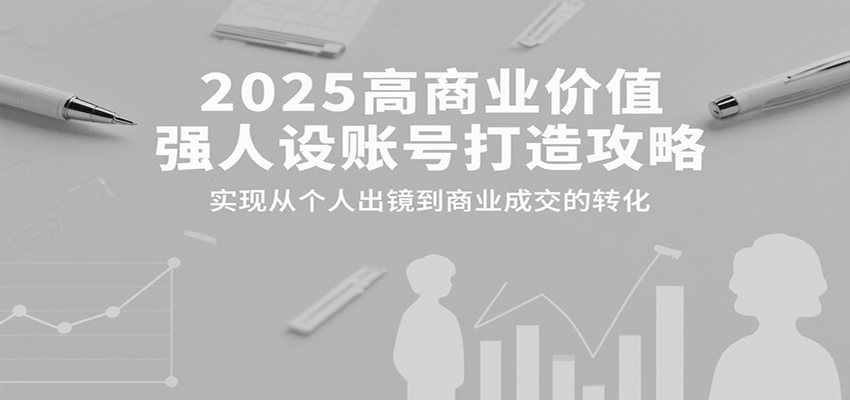 图片[1]-2025高商业价值强人设账号打造攻略，实现从个人出镜到商业成交的转化-泱泱学习社