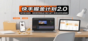 快手掘金计划2.0，账号定位装修、短视频剪辑选品与磁力金牛+裂变出单实战指南-泱泱学习社