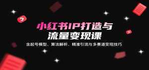 小红书IP打造与流量变现课：含起号模型、算法解析、精准引流与多赛道变现技巧-泱泱学习社