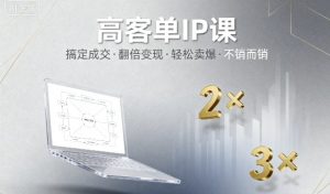 高客单IP课，搞定成交，搞定高客单IP，翻倍变现，轻松卖爆，不销而销-泱泱学习社