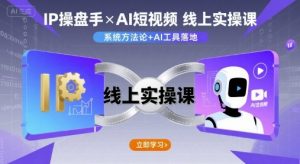 IP操盘手线上实操课,AI短视频线上课-泱泱学习社