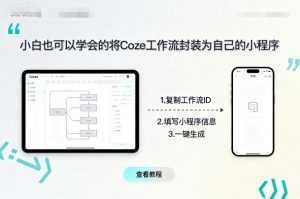 小白也可以学会的将coze工作流封装为自己的小程序-泱泱学习社