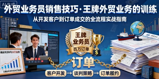外贸业务员销售技巧，王牌外贸业务的训练-泱泱学习社
