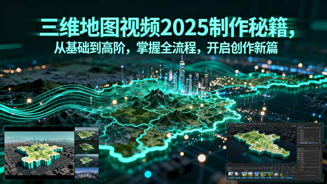 三维地图视频2025制作秘籍，从基础到高阶，掌握全流程，开启创作新篇-泱泱学习社