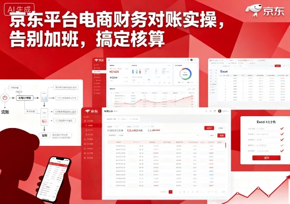 京东平台电商财务对账实操，告别加班，搞定核算-泱泱学习社