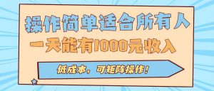 操作简单适合所有人全自动挂机项目，一天能有1000元收入，低成本，可矩...-泱泱学习社