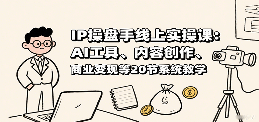 IP操盘手线上实操课：AI工具、内容创作、商业变现等20节系统教学-泱泱学习社