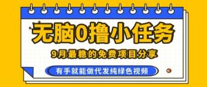 0学费0风险，2025风口项目，无脑免费撸，代发纯绿色视频，一部手机人人可做【揭秘】-泱泱学习社