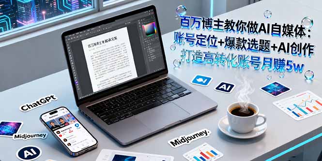 百万博主教你做AI自媒体：账号定位+爆款选题+AI创作 打造高转化账号月赚5w-泱泱学习社