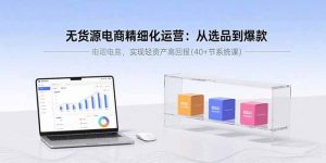 无货源电商精细化运营：从选品到爆款，实现轻资产高回报(40+节系统课-泱泱学习社