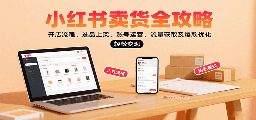 图片[1]-小红书卖货全攻略：开店流程、选品上架、账号运营、流量获取及爆款优化，轻松变现-泱泱学习社