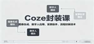 Coze封装课，图像生成、数字人应用、发票助手，流程封装技术-泱泱学习社