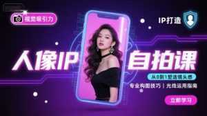 人像IP自拍课，打造视觉吸引力【完结】-泱泱学习社