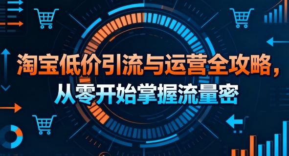淘宝低价引流与运营全攻略，从零开始掌握流量密码-泱泱学习社