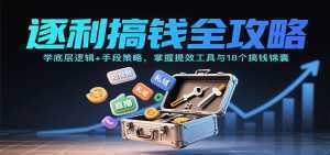 逐利搞钱全攻略：学底层逻辑+手段策略，掌握提效工具与18个搞钱锦囊-泱泱学习社