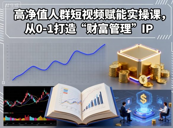 高净值人群短视频赋能实操课，从0-1打造“财富管理”IP-泱泱学习社