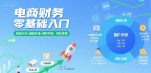 电商财务零基础入门，基础认知+基础实操+进阶突破，轻松掌握-泱泱学习社