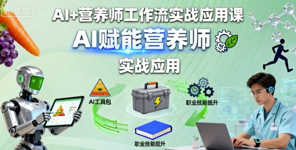 AI+营养师工作流实战应用课，AI赋能营养师-泱泱学习社