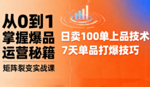 抖音小店爆品打造与矩阵裂变实战课-泱泱学习社